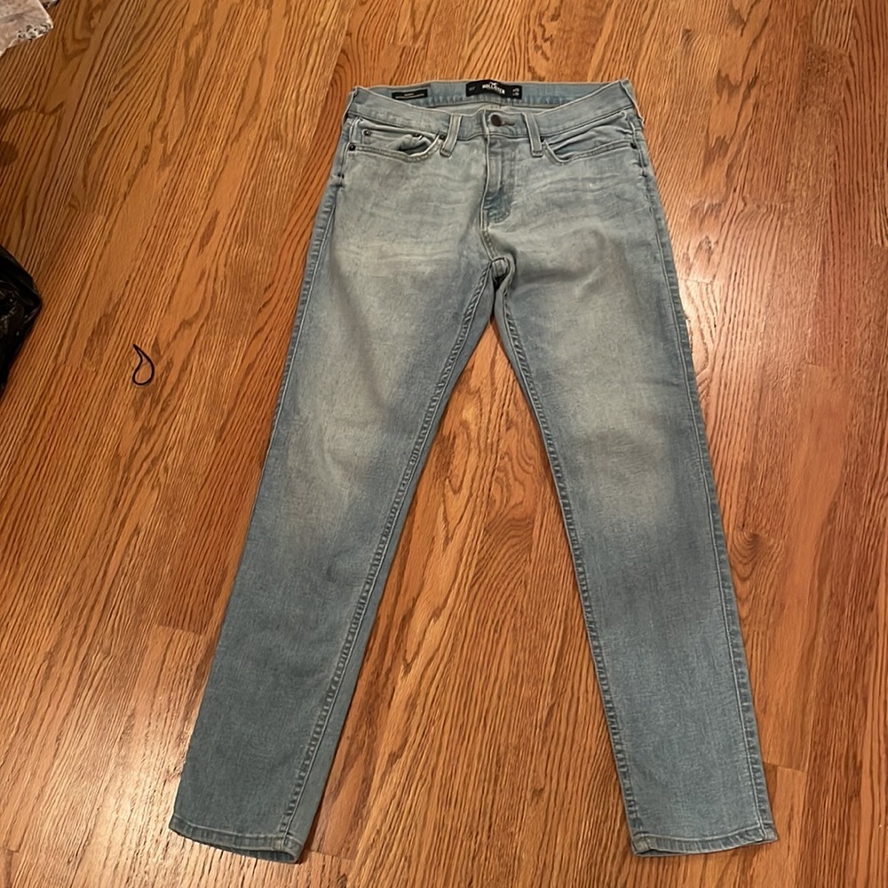 Hollister Jeans, Men’s, Skinny Advanced Stretch, Light Blue